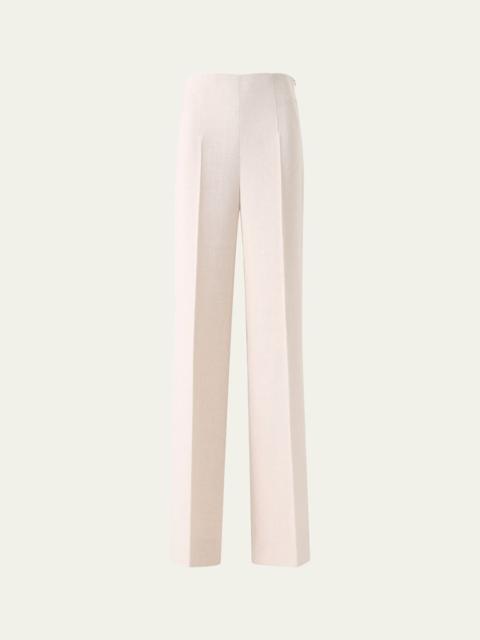 AKRIS Fiyuki Linen-Wool Double-Face Wide-Leg Pants