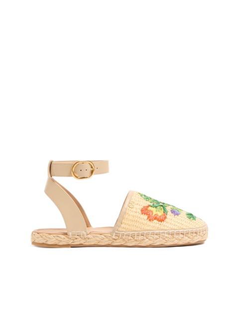 Valentino Bribri floral-embroidered espadrille