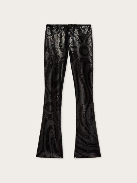 PUCCI MARMO EMBROIDERED BOOTCUT TROUSERS