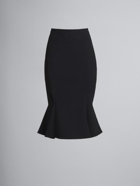 Marni DOUBLE WOOL CREPE GODET SKIRT
