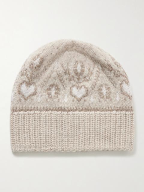 KHAITE Avers Fair Isle Cashmere Beanie