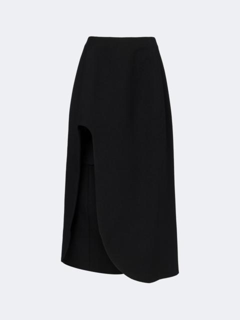 Jil Sander Asymmetric virgin wool midi skirt