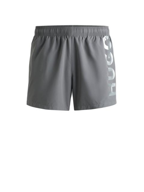 HUGO FULLY LINED SWIM SHORTS WITH VERTICAL LOGO