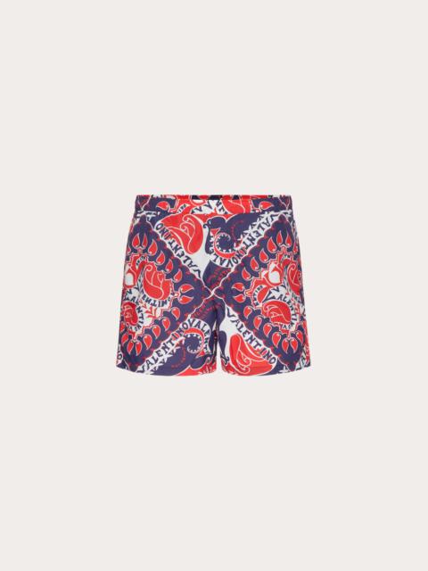 Valentino ARCHIVE MANIFESTO BANDANA PRINT NYLON SWIMSUIT