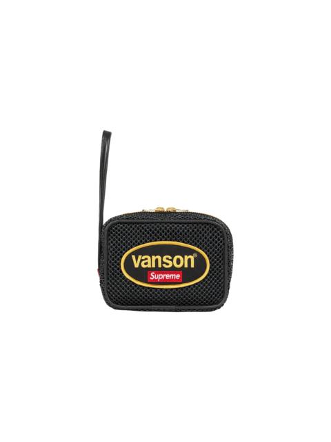 Supreme Vanson Leathers Cordura Mesh Wrist Bag "SS22 - Black" SU27586