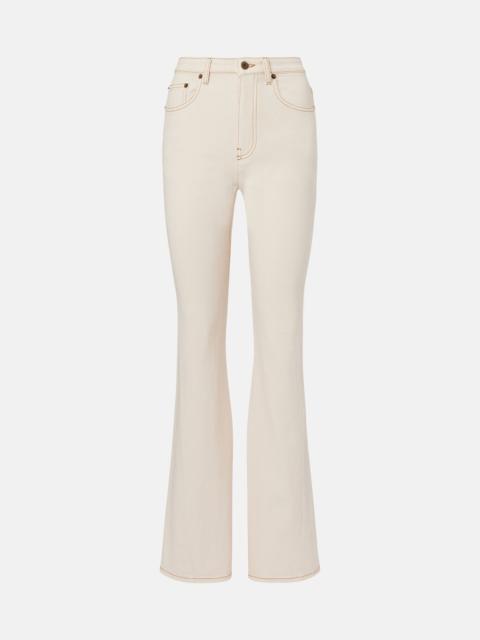 Burberry Embroidered flared jeans