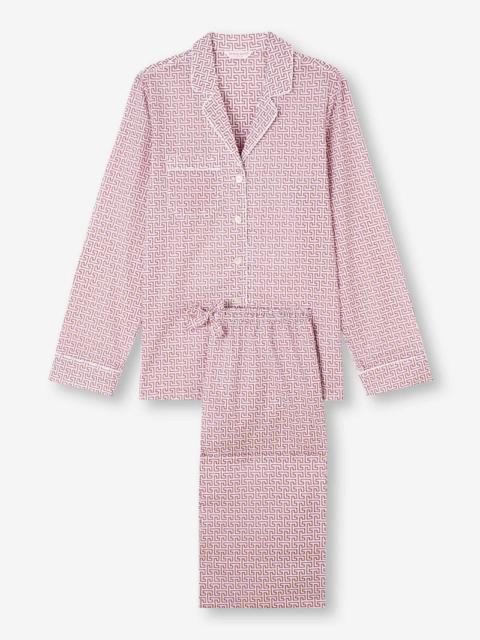 Derek Rose Women's Pajamas Ledbury 72 Cotton Batiste White