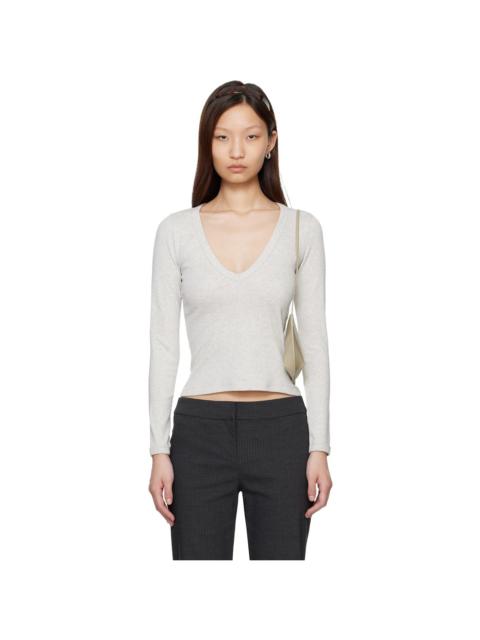 FLORE FLORE Gray Dewi Longsleeve T-shirt