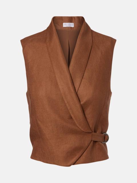 Brunello Cucinelli Monili linen vest