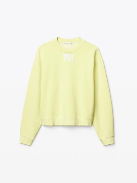 alexanderwang.t PUFF LOGO SWEATSHIRT IN STRUCTURED TERRY