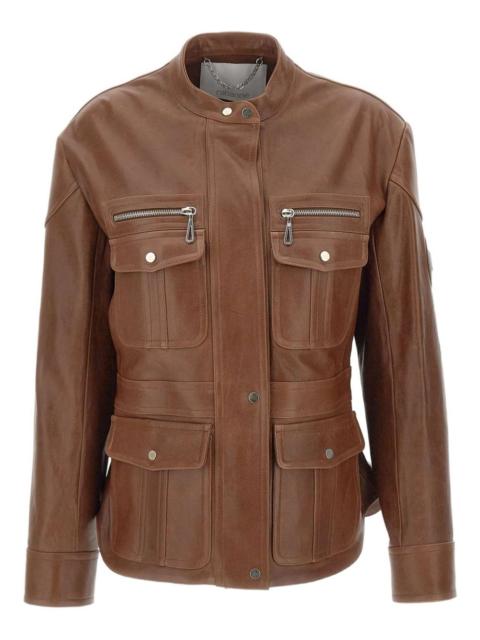 rabanne multi-pocket leather jacket