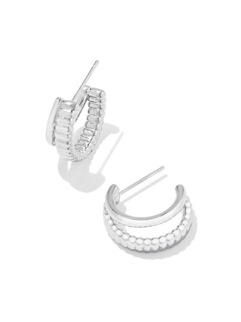 KENDRA SCOTT Layne Silver Huggie Earrings