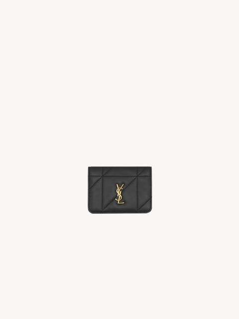SAINT LAURENT JAMIE BI-FOLD CARD CASE IN LAMBSKIN