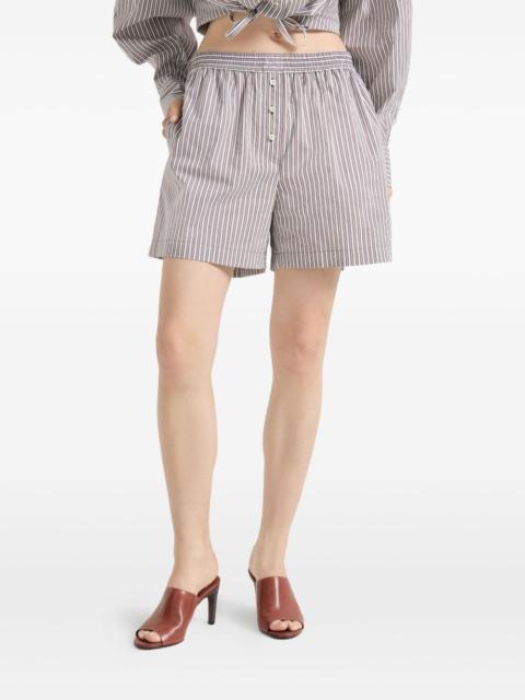 striped Monili-detail shorts