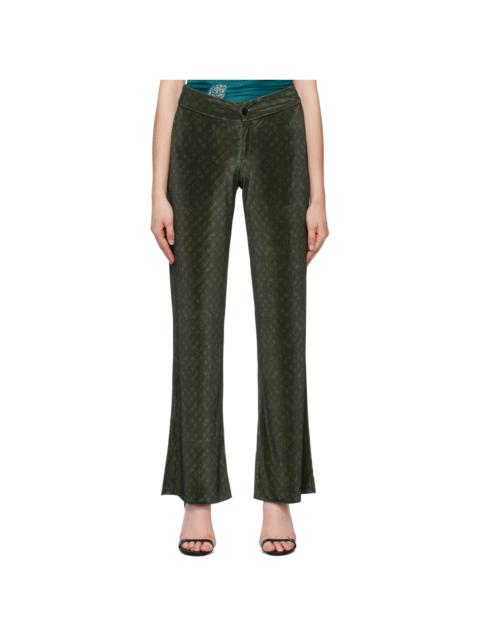 VAILLANT Green Flared Trousers
