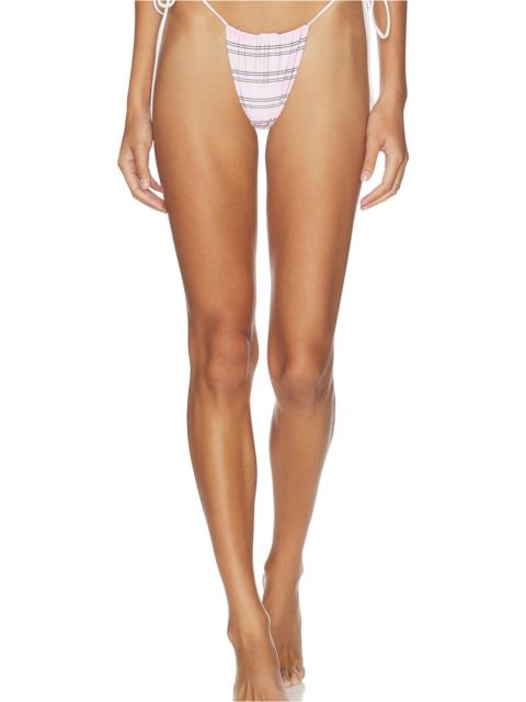 Frankies Bikinis Tia Reversible Satin Bikini Bottom