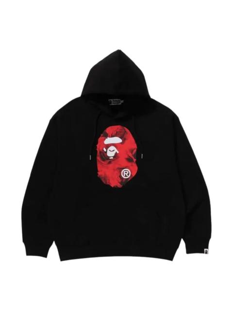 A BATHING APE® A Bathing Ape Floral Solid Camo Ape Head Relaxed Fit Pullover Hoodie 'Black' 1K80-114-301-BLACK