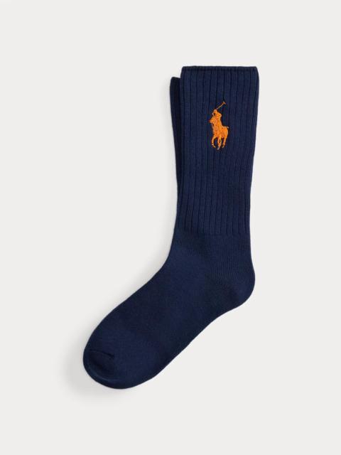 Polo Ralph Lauren Big Pony Ribbed Cotton-Blend Crew Socks