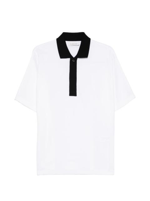 Lanvin contrast-trim polo shirt