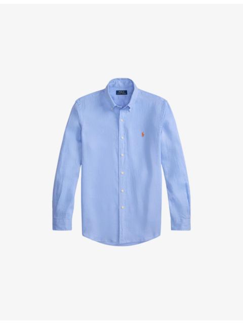 Polo Ralph Lauren Logo-Embroidered Custom-Fit Linen Shirt