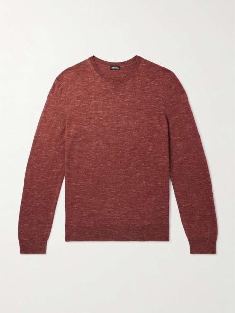 Mulberry Silk, Cashmere and Linen-Blend Sweater