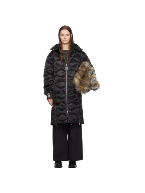 Chopova Lowena Black Lovey Long Puffer Coat