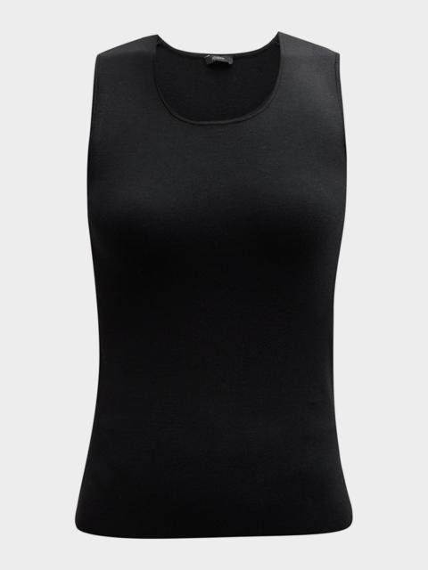 JOSEPH Scoop-Neck Stretch Silk Tank