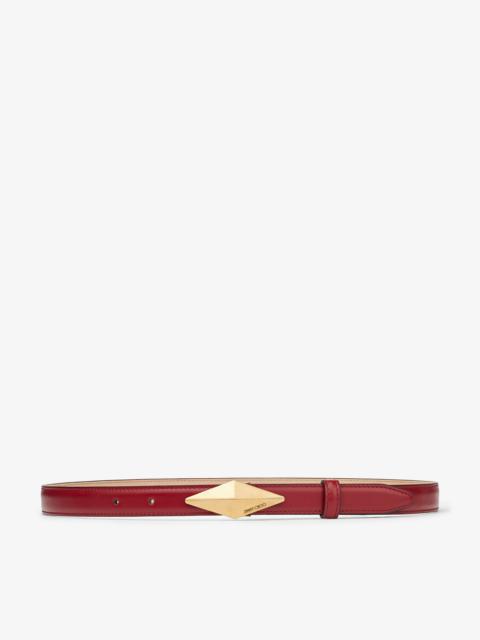 Jimmy Choo Diamond Clasp Leather Belt