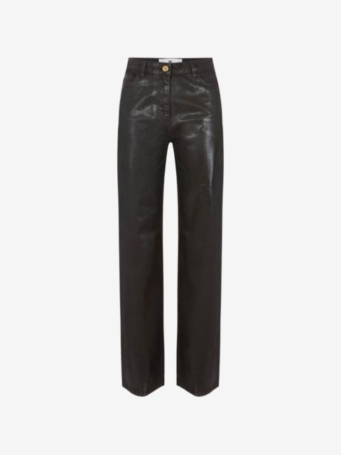 ELISABETTA FRANCHI loose jeans with laminated effect