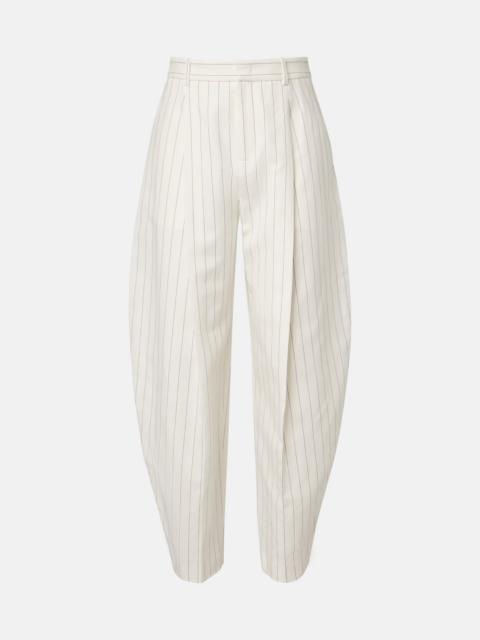 Ralph Lauren Harlo striped cotton, linen and wool pants