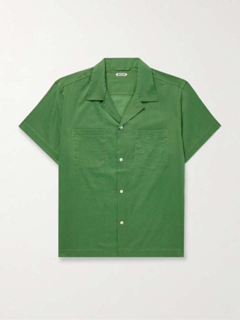BODE Camp-Collar Cotton-Voile Shirt
