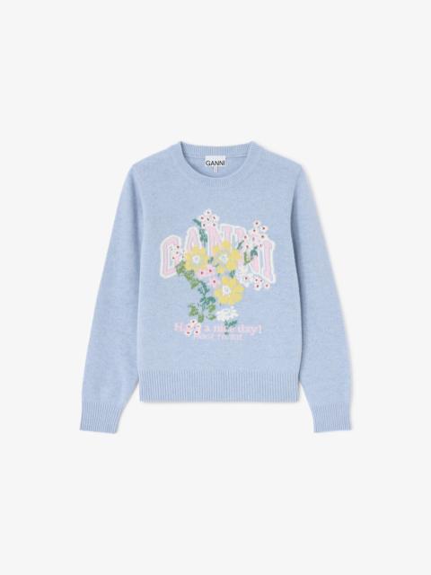 GANNI JUMPER WITH FLOWERS