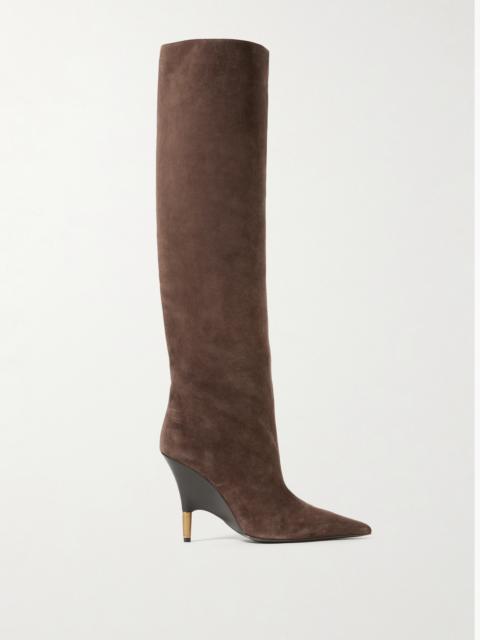 KHAITE Bella Suede Knee Boots