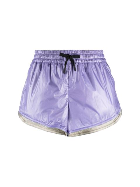 Moncler Grenoble double-layer drawstring-waistband shorts