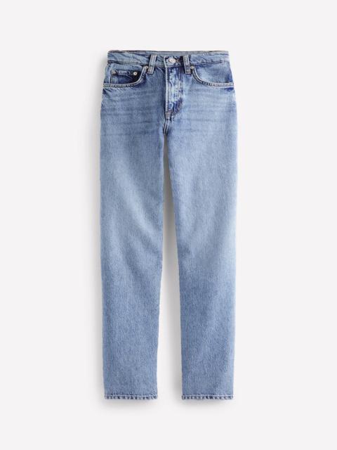 BODEN High Rise Straight Leg Jeans-Light Vintage