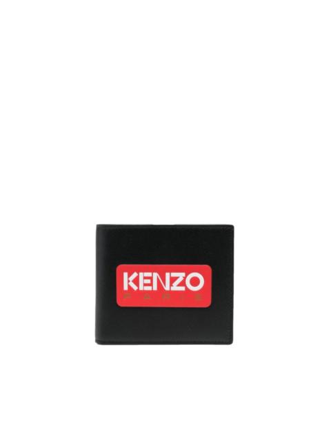 KENZO logo-patch folded leather wallet
