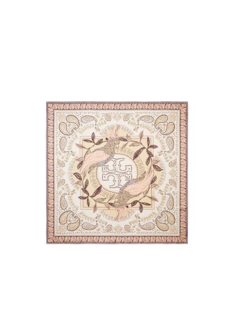 TORY BURCH Cockatoo bandana silk square scarf