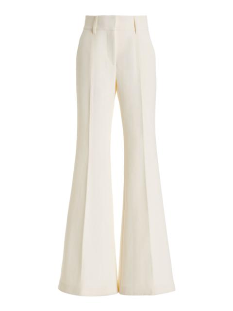 GABRIELA HEARST Rhein Pant in Ivory Silk Wool Cady