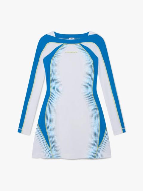 CASABLANCA White Half-Tone Stretch Tennis Maxi Dress | Casablanca Paris