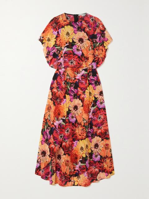 Stella McCartney Floral-print Silk Crepe De Chine Midi Dress