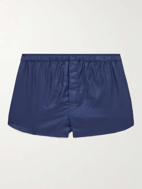 Derek Rose Lombard Cotton-Jacquard Boxer Shorts