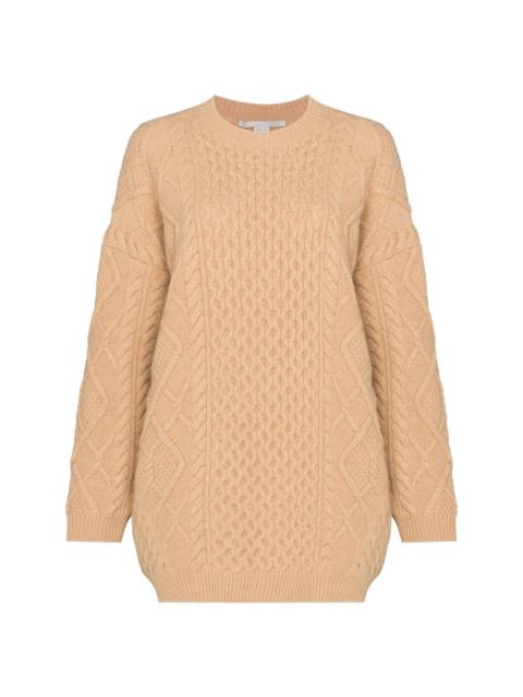 Stella McCartney Aran-knit oversized jumper