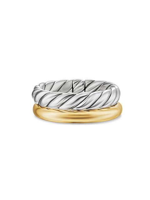 DAVID YURMAN Women's DY Mercer Two Row Ring in Sterling Silver - Silver