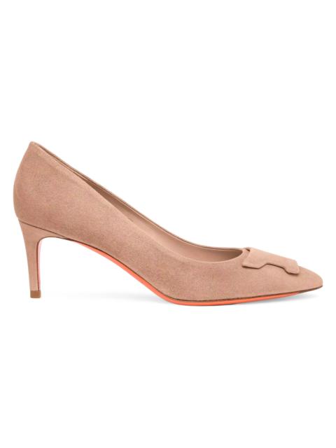 Santoni Women's 65MM Suede Pumps - Pink