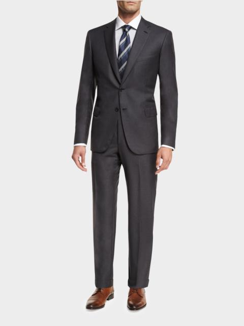 Brioni Essential Virgin Wool Two-Piece Suit, Gray