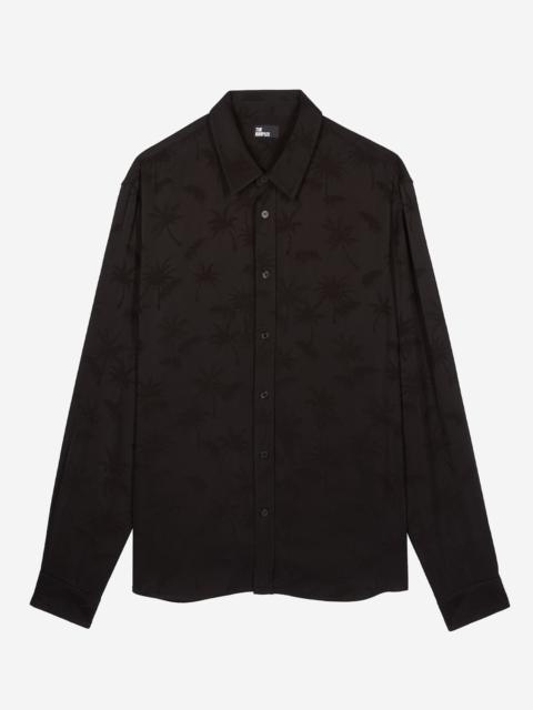The Kooples BLACK JACQUARD SHIRT WITH PALM TREES
