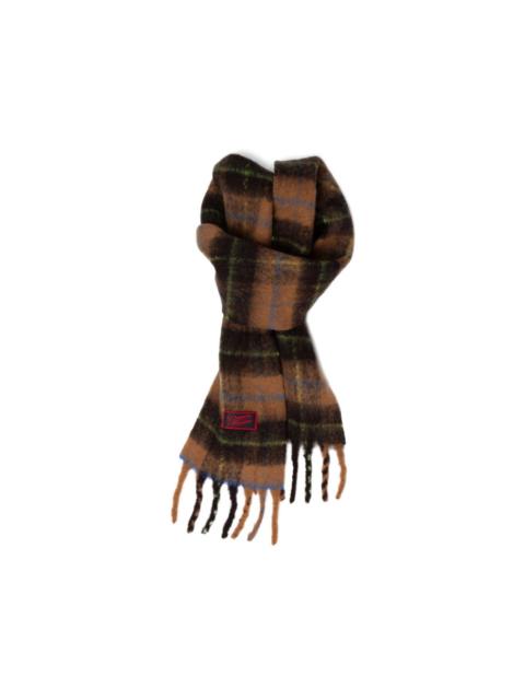DAMSON MADDER. fluffy check scarf