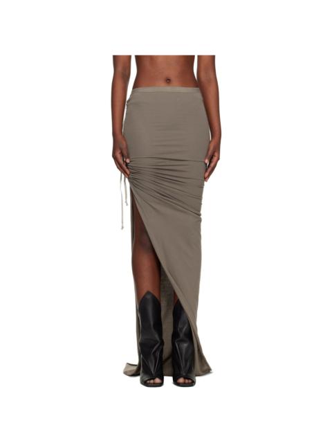 Rick Owens Taupe Temple Edfu Maxi Skirt