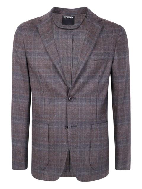 ZEGNA checked wool jacket