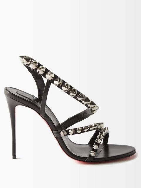 Christian Louboutin Spikita 100 spiked-leather sandals | matchesfashion | REVERSIBLE